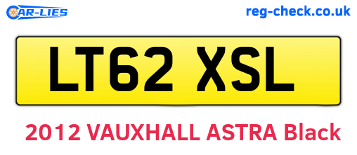LT62XSL are the vehicle registration plates.