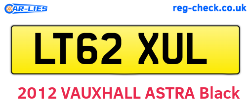 LT62XUL are the vehicle registration plates.