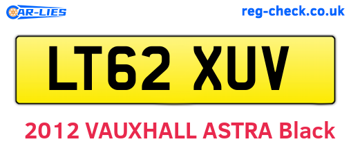 LT62XUV are the vehicle registration plates.