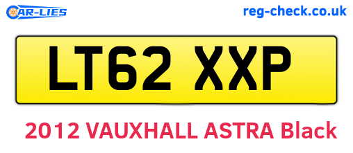 LT62XXP are the vehicle registration plates.