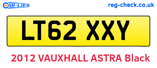 LT62XXY are the vehicle registration plates.