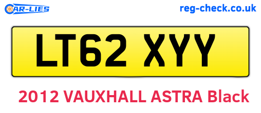 LT62XYY are the vehicle registration plates.