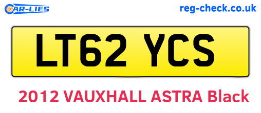 LT62YCS are the vehicle registration plates.