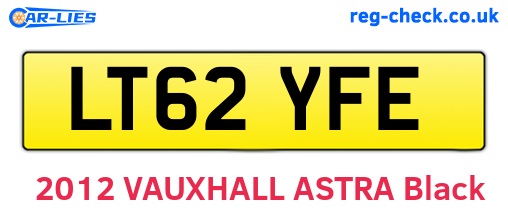 LT62YFE are the vehicle registration plates.