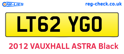 LT62YGO are the vehicle registration plates.