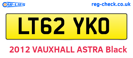 LT62YKO are the vehicle registration plates.