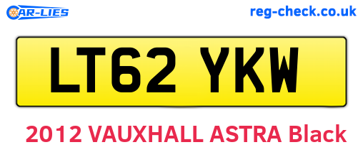 LT62YKW are the vehicle registration plates.