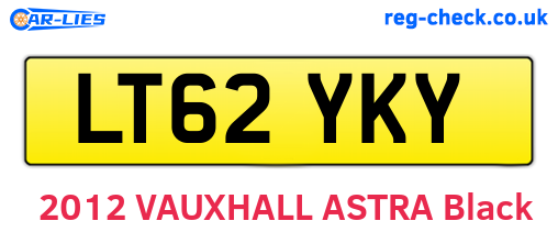LT62YKY are the vehicle registration plates.