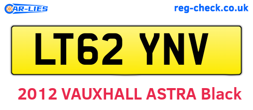 LT62YNV are the vehicle registration plates.