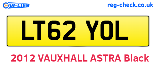 LT62YOL are the vehicle registration plates.