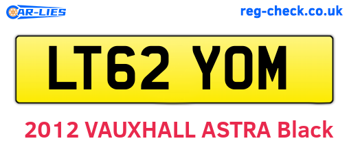 LT62YOM are the vehicle registration plates.