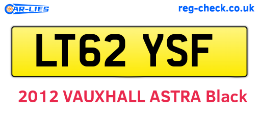 LT62YSF are the vehicle registration plates.