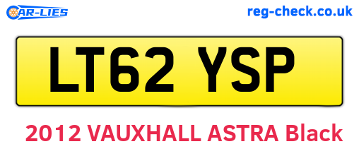 LT62YSP are the vehicle registration plates.