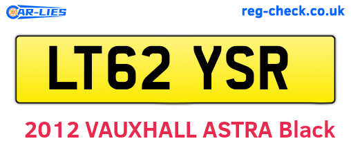 LT62YSR are the vehicle registration plates.