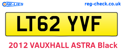 LT62YVF are the vehicle registration plates.