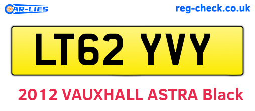 LT62YVY are the vehicle registration plates.