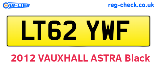 LT62YWF are the vehicle registration plates.