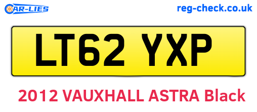 LT62YXP are the vehicle registration plates.