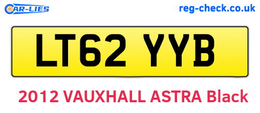 LT62YYB are the vehicle registration plates.
