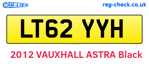 LT62YYH are the vehicle registration plates.