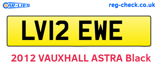 LV12EWE are the vehicle registration plates.