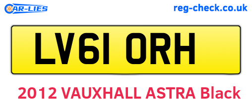 LV61ORH are the vehicle registration plates.