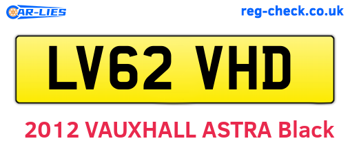 LV62VHD are the vehicle registration plates.