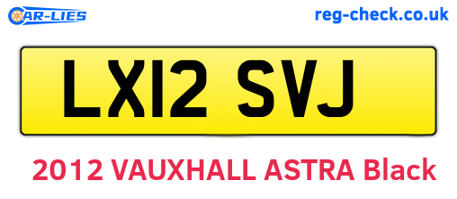 LX12SVJ are the vehicle registration plates.