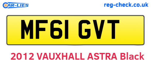MF61GVT are the vehicle registration plates.