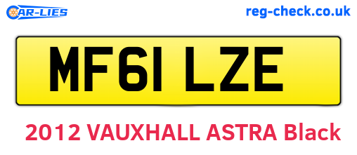 MF61LZE are the vehicle registration plates.