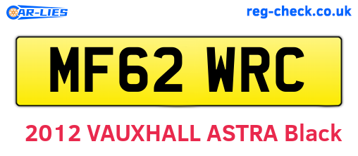 MF62WRC are the vehicle registration plates.