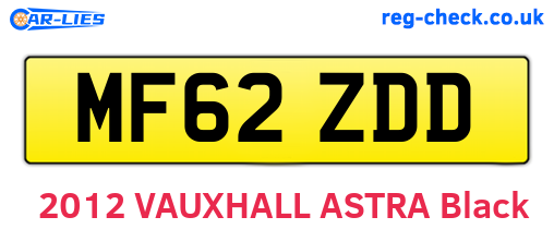 MF62ZDD are the vehicle registration plates.