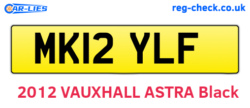 MK12YLF are the vehicle registration plates.