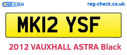 MK12YSF are the vehicle registration plates.