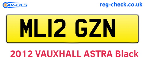 ML12GZN are the vehicle registration plates.
