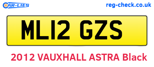 ML12GZS are the vehicle registration plates.