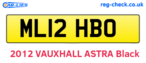 ML12HBO are the vehicle registration plates.
