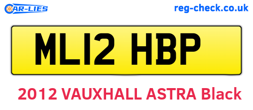 ML12HBP are the vehicle registration plates.