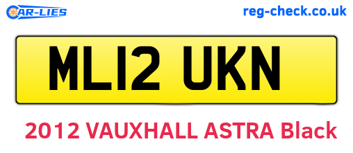 ML12UKN are the vehicle registration plates.
