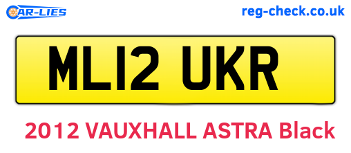 ML12UKR are the vehicle registration plates.