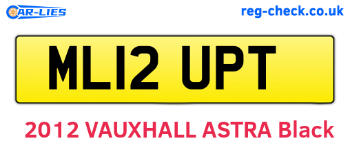 ML12UPT are the vehicle registration plates.