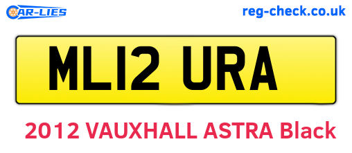 ML12URA are the vehicle registration plates.