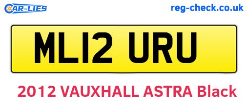 ML12URU are the vehicle registration plates.