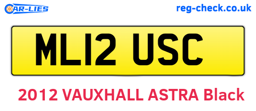 ML12USC are the vehicle registration plates.