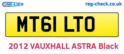 MT61LTO are the vehicle registration plates.