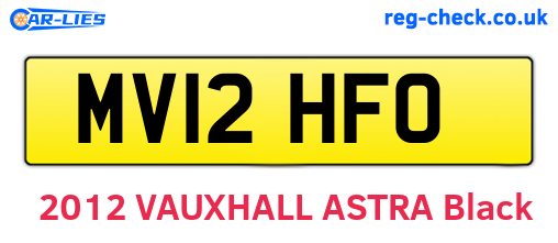 MV12HFO are the vehicle registration plates.