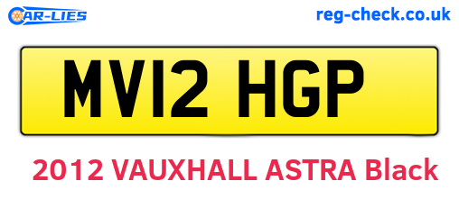 MV12HGP are the vehicle registration plates.