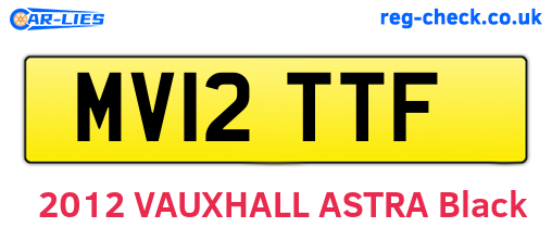 MV12TTF are the vehicle registration plates.