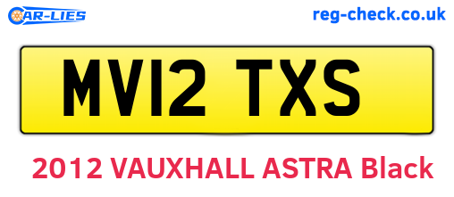 MV12TXS are the vehicle registration plates.