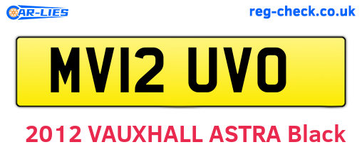 MV12UVO are the vehicle registration plates.